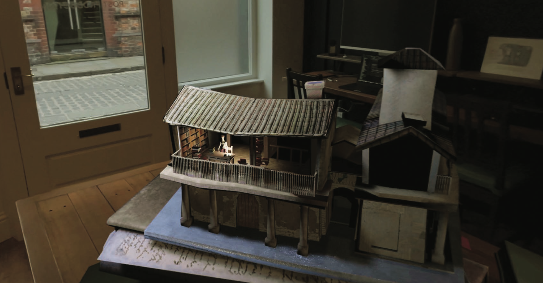 Augmented reality architectural scene